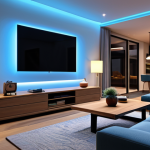 **

A modern living room at dusk. Smart lights automatically adjust to a warm, inviting glow as a family enters. Soft, indirect lighting highlights comfortable furniture. "Smart Home" icons are subtly overlaid. The scene evokes a sense of welcome and relaxation. Key elements: warm lighting, family, comfortable furniture, smart home integration, dusk. safe for work, appropriate content, fully clothed, professional, modest, perfect anatomy, correct proportions, natural pose, well-formed hands, proper finger count, natural body proportions.

**